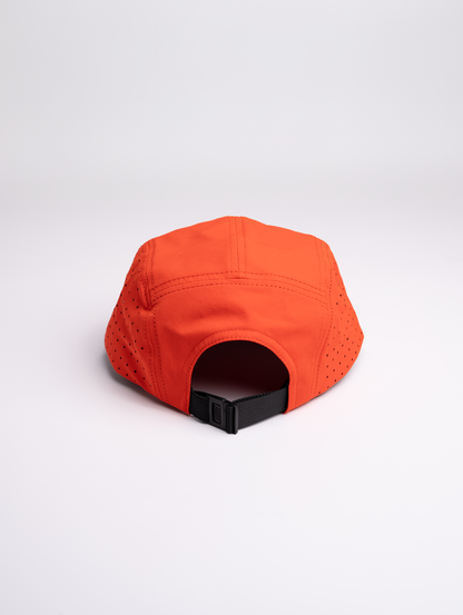 5 Panel Running Cap in Red