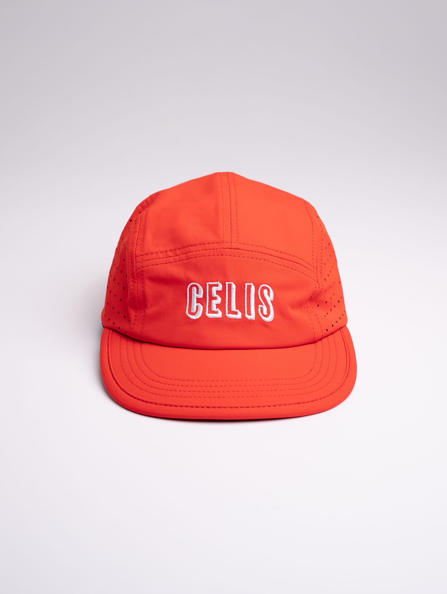 5 Panel Running Cap in Red